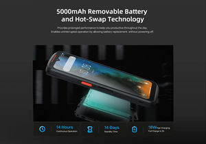 バーコードスキャナー8 + 128G Wi-Fi 6ハンドヘルド5GモバイルコンピューターPDA6.5 "IP68スクリーン搭載データターミナルN5703ハネウェルエンジン - Product Image 5