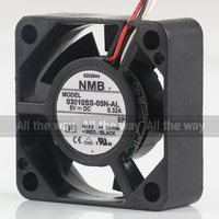 Ventilateur de refroidissement NMB 12V 24V 48V DC 5V 0.32A AC EC 3010 30X30X10MM 3CM Mini à double roulement à billes, convertisseur trois fils 03010SS-05N-AL