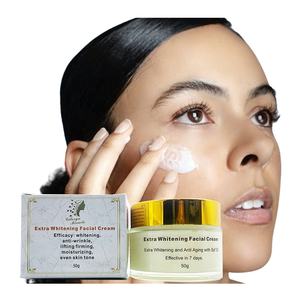 Crema <span class=keywords><strong>facial</strong></span> con tapa dorada de etiqueta privada de nutrición profunda 7 días blanqueamiento antienvejecimiento con SPF30 tono de <span class=keywords><strong>piel</strong></span> uniforme anti-manchas negras - Product Image 3