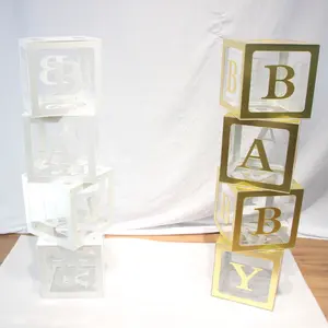 Iangel-Caja acrílica con letras personalizadas para baby shower, expositor de fiesta para bebé, caja de globos, gran oferta