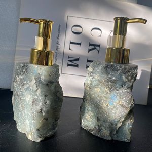 Natural Crystal <b>Soap</b> Dispenser, <b>Refillable</b> Raw Gemstone Lotion Bottle with Pump, Luxury Quartz Empty Liquid <b>Hand</b> <b>Soap</b> Dispenser - Product Image 6