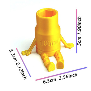 Figurina da Scrivania Stampata in 3D, Modello di Personaggio con Attacco da 10mm per Decorazione Computer - Product Image 2