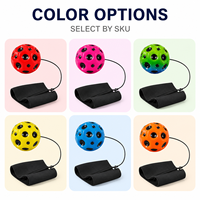 Vente en gros de balles rebondissantes pour poignet avec sangle de poignet et cordon élastique, collection de jouets anti-stress multi-styles