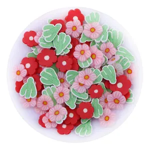 1 KG/BAG 5 MM Fleurs D'argile de Polymère Sakura Fleur Mix Arrose Tranches Printemps Conception Pour Slime Artisanat Nail Art Décoration Nail