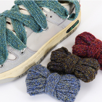 Lacets Coolstring larges en peluche, en fibre de hippocampe, doux et moelleux, pour baskets, bottes et chaussures décontractées d'hiver