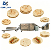Four commercial électrique tunnel entièrement automatique avec moteur, capacité de 250 kg/h, pour la production de crêpes en forme de feuille et de pain pita