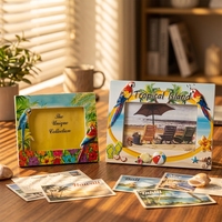 Cadres photo en acrylique imperméables sur le thème des îles tropicales, motif plage, cadre photo décoratif pour la maison, cadeaux de voyage