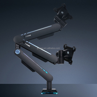 Nouveau support VESA personnalisable à mouvement complet avec base à fixation par œillet pour moniteurs d'ordinateur de 27 à 49 pouces, rotation à 360°, capacité de charge de 12 kg