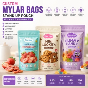 Bolsas de Mylar Personalizadas para Alimentos Infantiles, Nueces, Galletas, Dulces Liofilizados, Gomitas, Bolsa Doypack, Bolsa con Cierre Hermético, Papel de Aluminio Reutilizable - Product Image 1