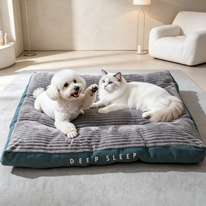 Pet <b>Bed</b> Luxury Velvet Plush Eco-Friendly Rectangle Autumn/Winter Universal Large Dog & Cat Removable Washable Sleeping <b>Pad</b> - Product Image 2