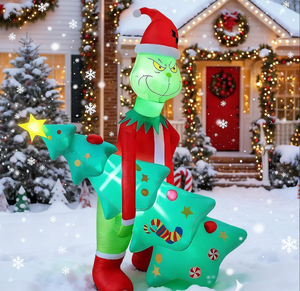 <span class=keywords><strong>Grinch</strong></span> Gonfiabile <span class=keywords><strong>da</strong></span> 2,1M che Abbraccia l'Albero con LED per Decorazioni Natalizie <span class=keywords><strong>da</strong></span> Esterno, Giardino e Feste - Product Image 1