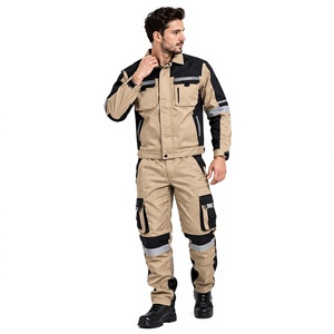 Conjunto de Overol de Trabajo Impermeable de Alta Visibilidad Unisex, Chaqueta de Seguridad Reflectante, Pantalones de Trabajo Tipo Cargo, Uniforme Industrial - Product Image 6