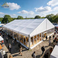 Carpa de Lujo Personalizada de Fábrica con Estructura de Aluminio Transparente y Permanente, Carpa para Eventos y Bodas de PVC Blanco