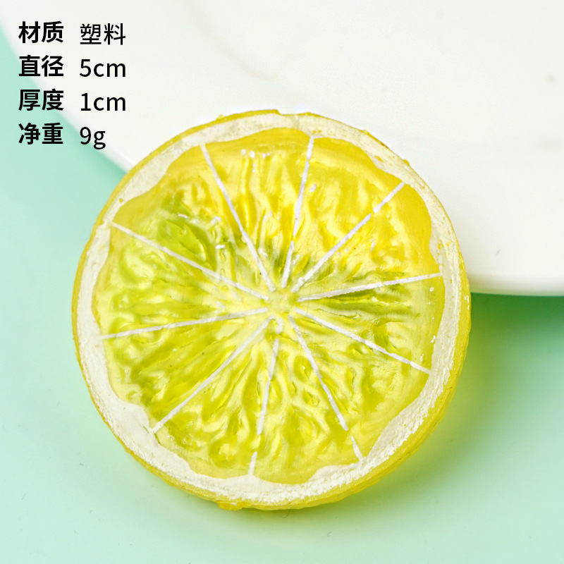 Tranche de citron en plastique jaune