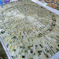 Motif de fleurs multicolores, nouvelle mosaïque professionnelle faite à la main, mosaïque en verre pour piscine, Art Mural