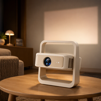 Projecteur intelligent LCD portable 1080P avec support rotatif à 270 degrés, haut-parleurs intégrés, Android TV, 1 Go de RAM, 8 Go de stockage pour home cinéma