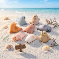 Meilleures ventes : Breloques en résine élégantes et polies, Manatee, style Coastalcore Pastel Sea Pals, confortables et décontractées, pour décoration de maison Elf on Shelf