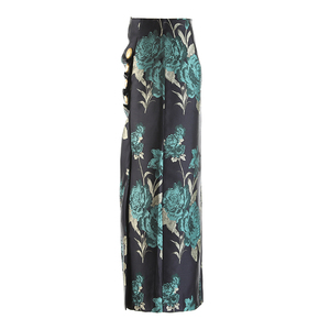 <span class=keywords><strong>Jupe</strong></span> de robe de cocktail vintage élégante pour femmes luxe imprimé grande fleur fermeture à glissière invisible taille haute pour les cérémonies spéciales - Product Image 2