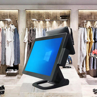 AWSTOUCH 15 İnç Kapasitif Dokunmatik Ekran LED8 POS Sistemleri 9.7 İnç 2. Ekran 2GB RAM WIFI/Bluetooth Android Yazarkasa Ücretsiz