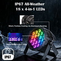 Projecteur de scène étanche IP67 18x10W RGBW 4-en-1 LED Par Light sans ventilateur en aluminium Strobe Wash DMX512 CRI90 pour extérieur DJ Disco Mariage