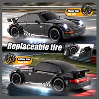 Voiture RC de course tout-terrain 4x4 à l'échelle 1:20, vitesse maximale de 20 km/h, accélération proportionnelle, pneus doubles, avec lumières LED simulées