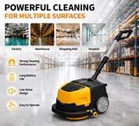 Nettoyeur-sécheur de sols électrique autoporté Sunbon M430B 24V avec double brosse, machine de nettoyage commerciale