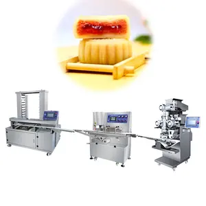 Factory price automatic moon cake making machine product double-filling mooncake maamoul machine