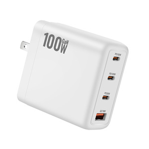 100W GaN PD Charger 2A2C Foldable US <b>Plug</b> Fast Charging <b>Adapter</b> White - Product Image 1