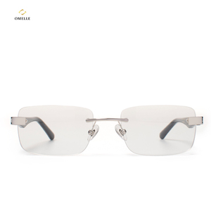 Montura <span class=keywords><strong>de</strong></span> Gafas Redondas Sin Montura, Ligeras, <span class=keywords><strong>Lentes</strong></span> Transparentes, <span class=keywords><strong>Almohadillas</strong></span> Nasales <span class=keywords><strong>de</strong></span> Silicona Ajustables, Patillas Metálicas Flexibles, <span class=keywords><strong>para</strong></span> Hombre y Mujer - Product Image 6
