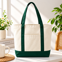 Sac fourre-tout en toile personnalisé avec logo d'usine, avec poche, grande capacité, réutilisable, sac à bandoulière pour le shopping