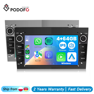 Podofo Android Car Radio 4+64G 7'' Wireless CarPlay/Android Auto BT/FM for Opel Astra/Antara/Vectra/Corsa/Zafira/Meriva/Vivaro - Product Image 1