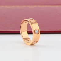 Bague unisexe classique en acier inoxydable avec zircon, disponible en argent, or rose, bracelet à breloques en acier inoxydable, vente en gros