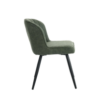 Chaises de salle à manger modernes en velours avec dossier stable et pieds en métal pour salles à manger et salons