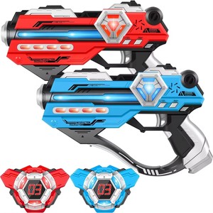 Juego de etiquetas láser infrarrojas, juguetes de pistola, 2 <span class=keywords><strong>pistolas</strong></span> y 2 chalecos, juego con pantallas LED <span class=keywords><strong>para</strong></span> Arena Play, adultos y niños - Product Image 6