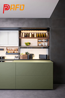 Ensemble de cuisine complet moderne vert classique avec praticité et fonctionnalisme de la péninsule service après-vente sans souci