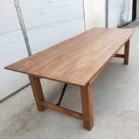 Q-78 Rustikaler Kiefernholz-Klapptisch Antikes Vintage-Design Robust Belastbar für Hochzeiten Bankette Veranstaltungen Vermietung