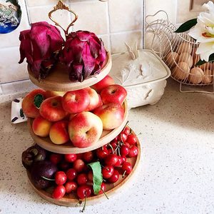 Wanmei - Soporte de Bambú Moderno de 3 Niveles para Pasteles, Postres, Bodas, Exhibición de Pasteles, Bandeja para Servir, Bandeja para Frutas, <span class=keywords><strong>Muebles</strong></span> de Cocina - Product Image 4