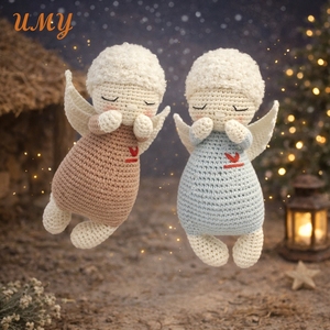 Bambola Angelo Custode Stellato Fatta a Mano all'Uncinetto Giocattolo per Bambini - Product Image 3