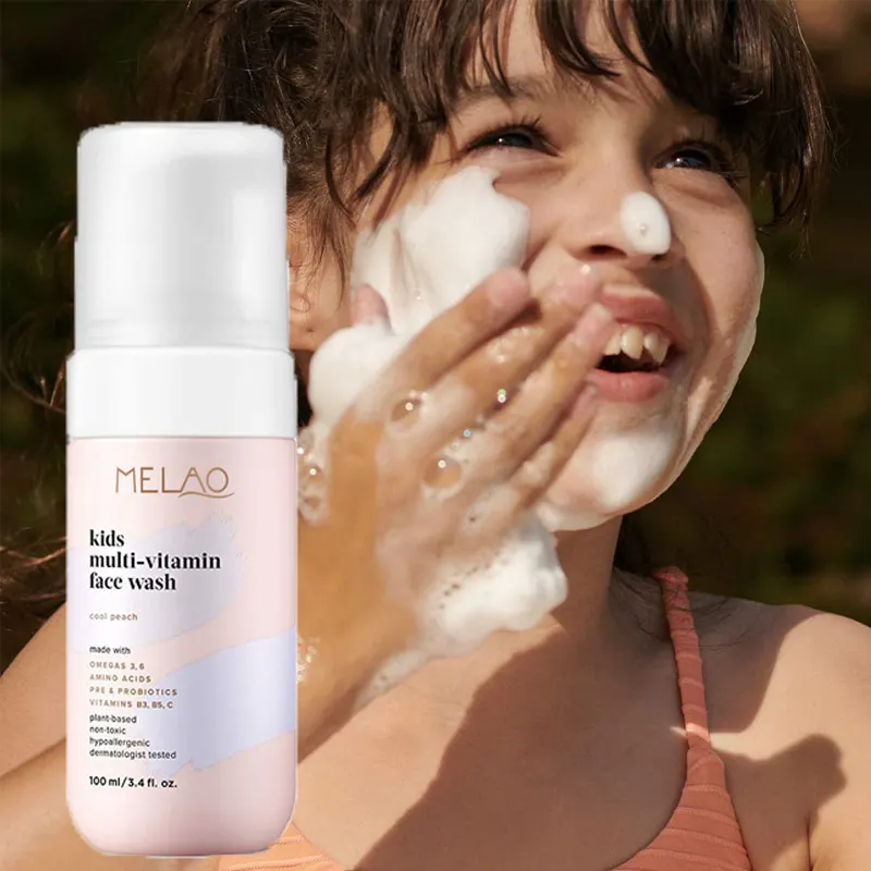 Limpiador facial espumoso para el cuidado de la piel de los niños, lavado de cara para adolescentes, lavado de cara suave, limpiador facial Natural