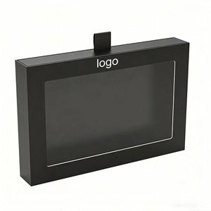 Custom High-End Black Rigid Drawer <b>Gift</b> <b>Box</b> With <b>Clear</b> Window Ideal for Phone Case & Premium Product Packaging - Product Image 1
