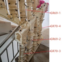 Vente directe d'usine, moule en plastique ABS de haute précision pour garde-corps d'escalier en béton extérieur, moule pour balustrade en béton, main courantes pour escaliers