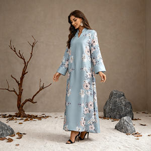 Robe Abaya en polyester élégante et personnalisée pour femmes musulmanes, fournisseur en gros, qualité supérieure - Product Image 3