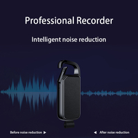 Dictaphone porte-clés portable enregistreur vocal numérique mince de 64 Go avec fonction d'enregistrement audio à batterie au lithium