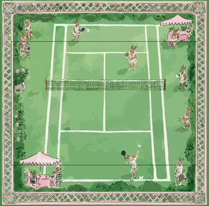 Tapis de mahjong carré bleu ciel avec imprimé abeilles et lys de la vallée, couverture de table antidérapante, tapis de jeu doux - Product Image 6