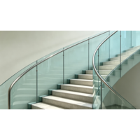 Verre trempé double couche insonorisant, écoénergétique, écologique et haute résistance de 4 mm à 19 mm pour escaliers solaires extérieurs, bâtiments et hôtels