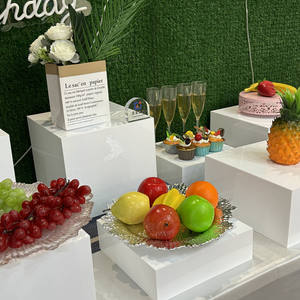<span class=keywords><strong>Support</strong></span> à nourriture carré en acrylique Gaojian, <span class=keywords><strong>support</strong></span> à dessert, 8 boîtes à cubes imbriquées, rehausseurs, carton pour la présentation de la restauration lors de mariages et de fêtes - Product Image 2