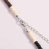 Nuevo collar Retro de cuentas de concha de Coco para hombre, collar de Surf, collares de cuentas de madera hechos a mano