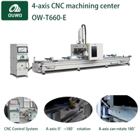 Centre d'usinage CNC 4 axes OUWO 7000 mm pour le perçage, le fraisage et le chanfreinage de profilés en aluminium robustes pour l'industrie des fenêtres et des portes