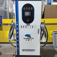 Estación de Carga Rápida para Vehículos Eléctricos de 80kW CC, Montada en el Suelo, CCS1 CCS2 GB/T CHAdeMO OCPP Nivel 3, Comercial, 380V