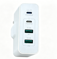 Charger PD 120W Grosir, Pengisian Cepat, Adaptor Dinding Dual USB C untuk iPhone untuk Samsung 4 Port QC3.0